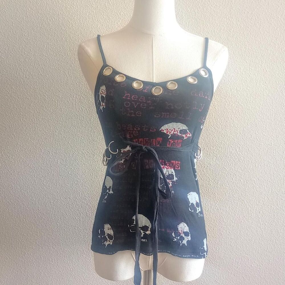 Y2K H.Anarchism Silver Hardware Grunge Cami